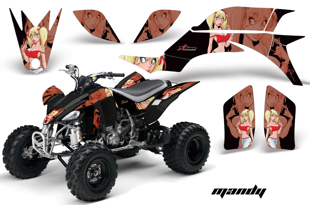 Yamaha YFZ450 04-08 Graphics Mandy RedBlackBG